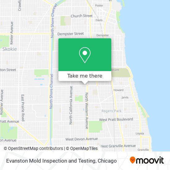 Evanston Mold Inspection and Testing map
