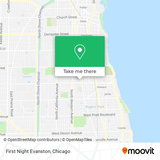 Mapa de First Night Evanston