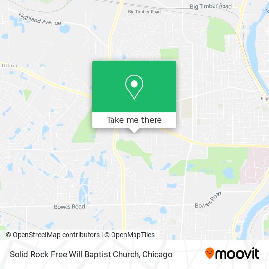 Solid Rock Free Will Baptist Church map