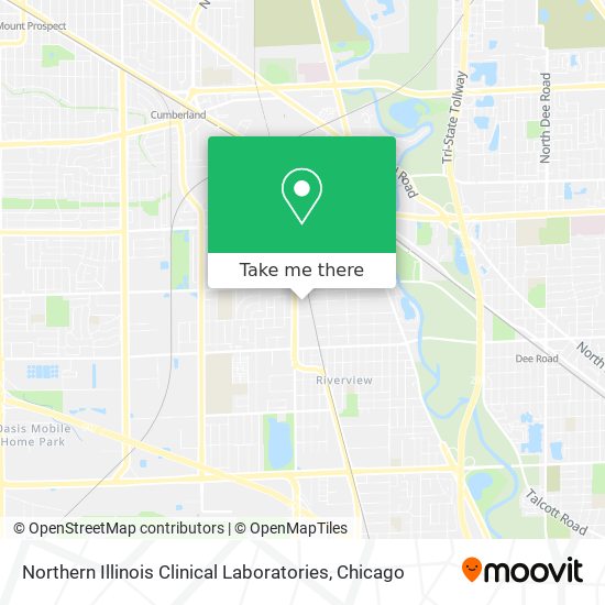 Mapa de Northern Illinois Clinical Laboratories