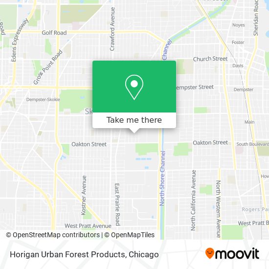 Horigan Urban Forest Products map