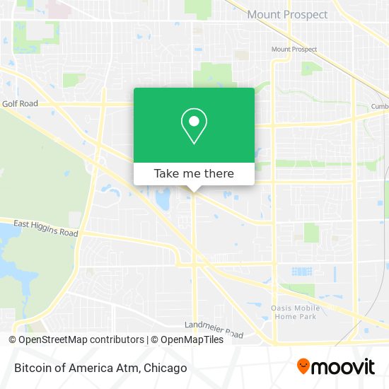 Mapa de Bitcoin of America Atm