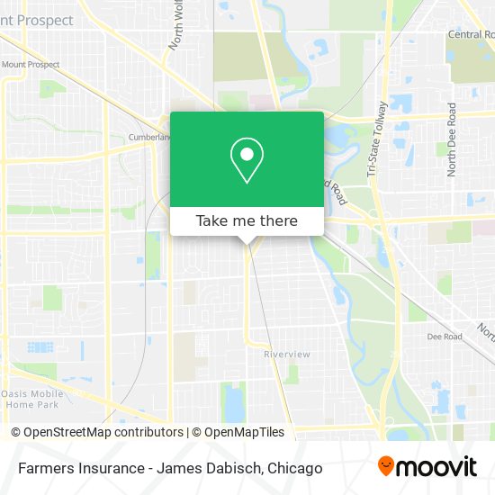 Farmers Insurance - James Dabisch map