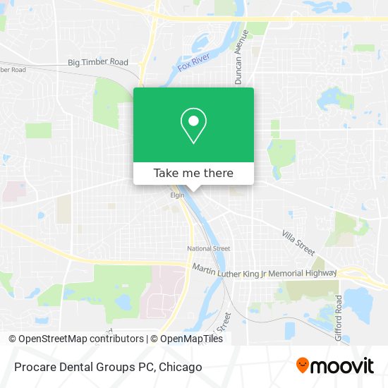 Mapa de Procare Dental Groups PC