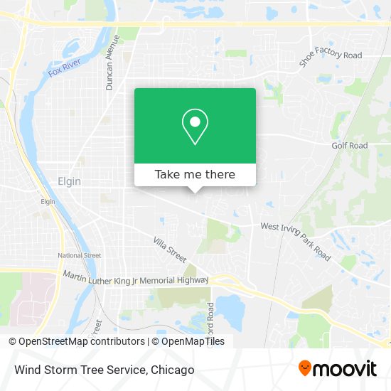 Wind Storm Tree Service map