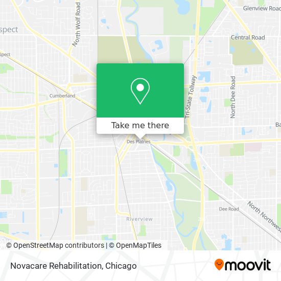 Mapa de Novacare Rehabilitation