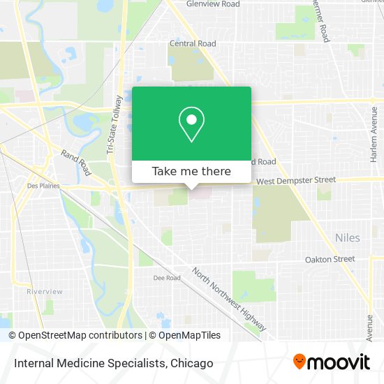 Internal Medicine Specialists map