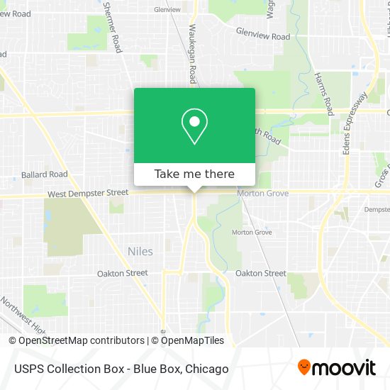 USPS Collection Box - Blue Box map