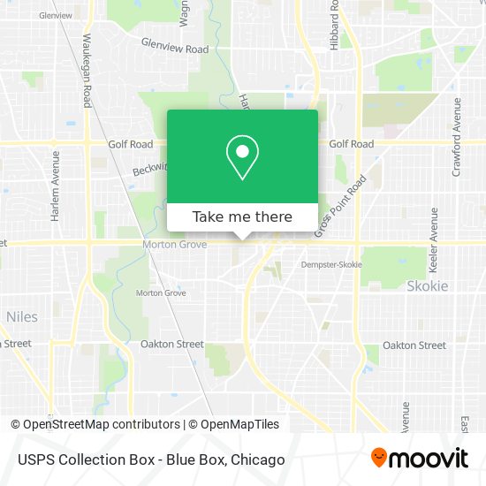 USPS Collection Box - Blue Box map