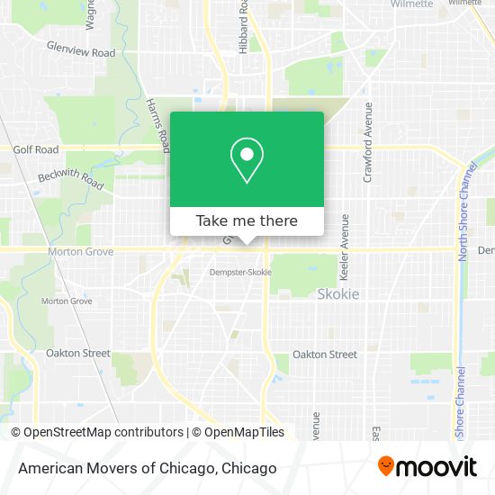 American Movers of Chicago map