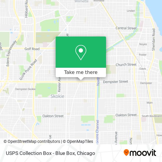 USPS Collection Box - Blue Box map