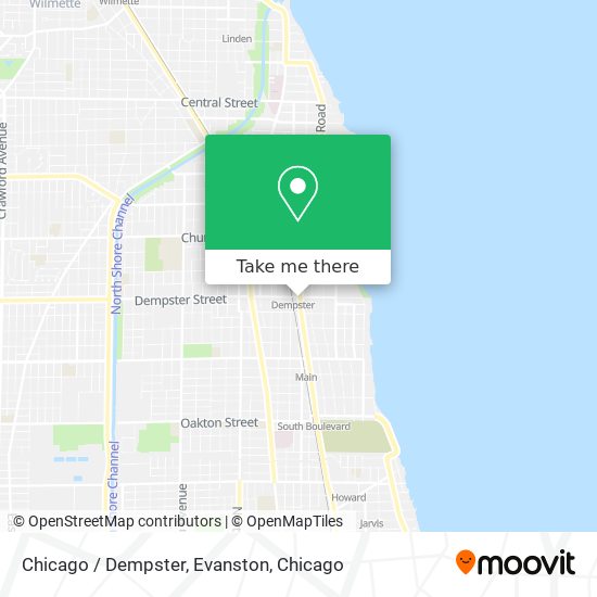 Mapa de Chicago / Dempster, Evanston