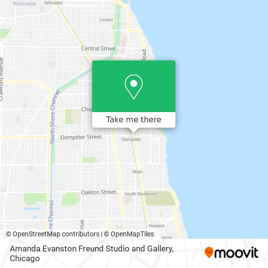 Amanda Evanston Freund Studio and Gallery map