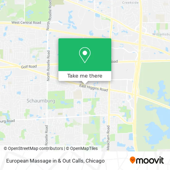 European Massage in & Out Calls map
