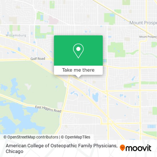 Mapa de American College of Osteopathic Family Physicians