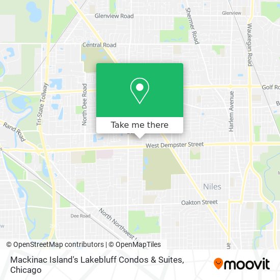 Mackinac Island's Lakebluff Condos & Suites map