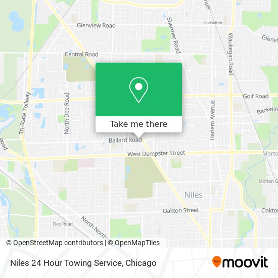 Mapa de Niles 24 Hour Towing Service