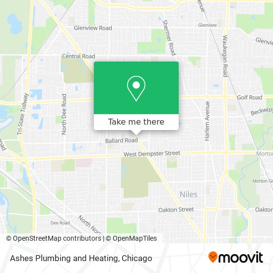 Mapa de Ashes Plumbing and Heating