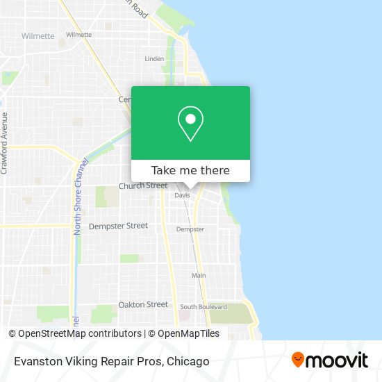 Evanston Viking Repair Pros map