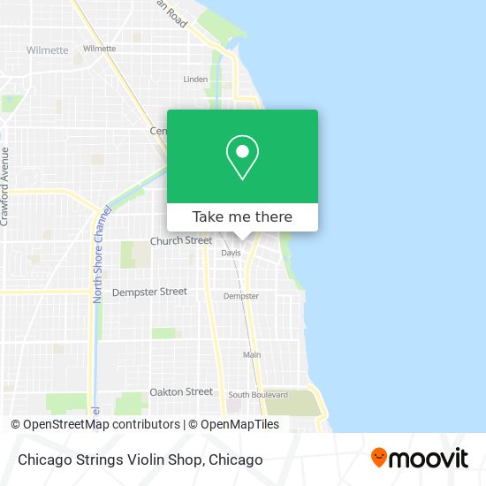 Mapa de Chicago Strings Violin Shop