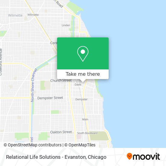 Mapa de Relational Life Solutions - Evanston