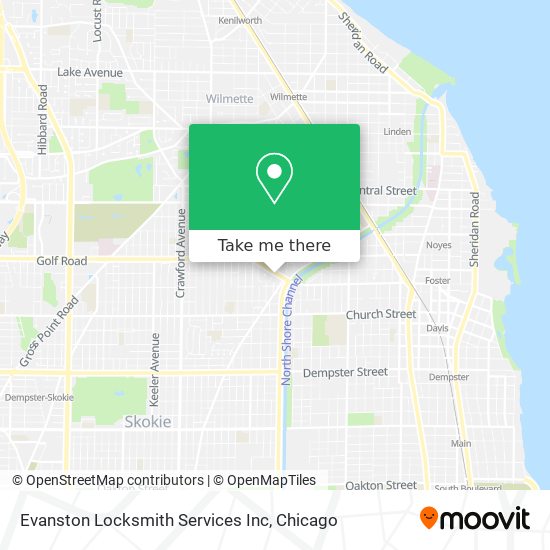 Mapa de Evanston Locksmith Services Inc