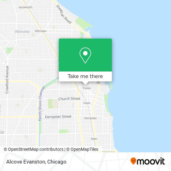 Alcove Evanston map