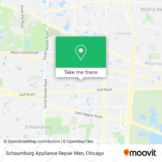 Schaumburg Appliance Repair Men map