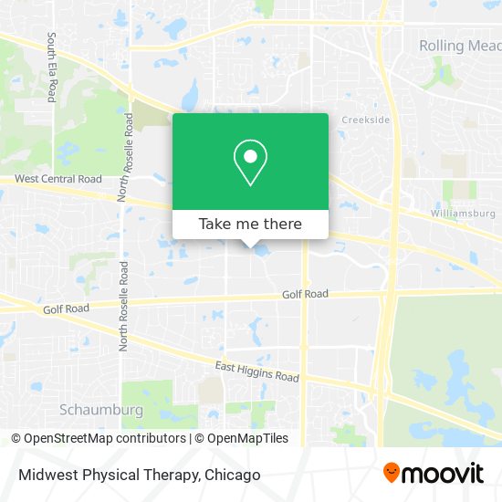 Midwest Physical Therapy map