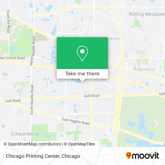 Chicago Printing Center map