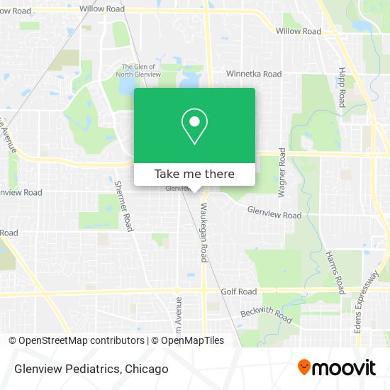 Glenview Pediatrics map