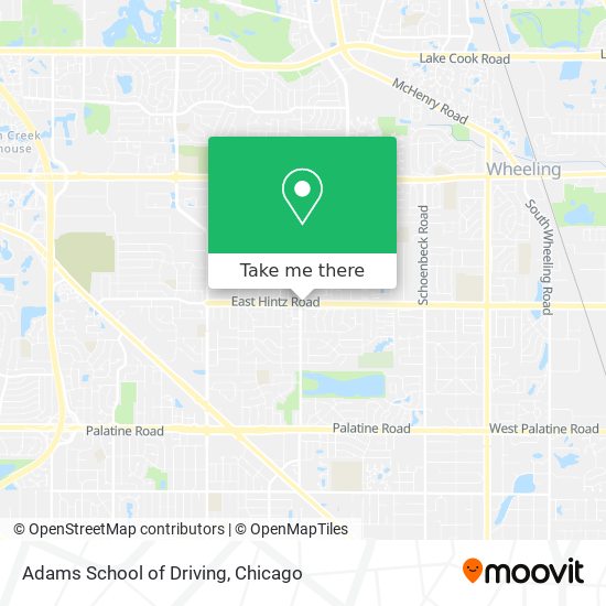 Adams School of Driving map