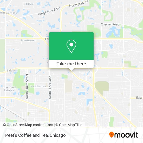 Peet's Coffee and Tea map