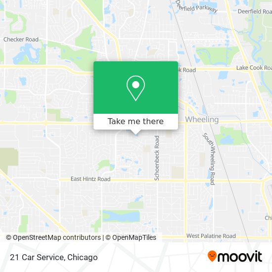 21 Car Service map