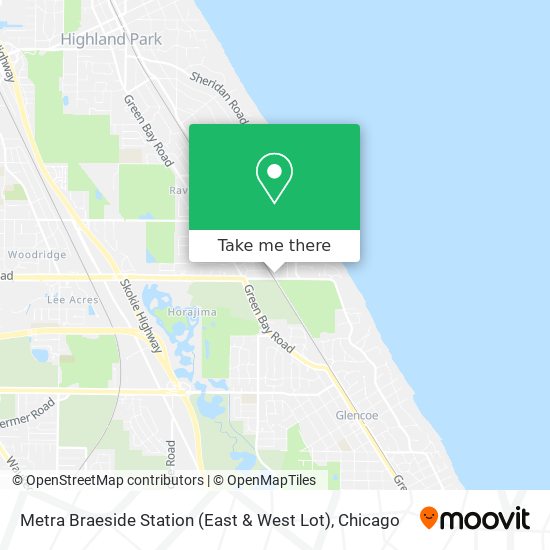 Mapa de Metra Braeside Station (East & West Lot)
