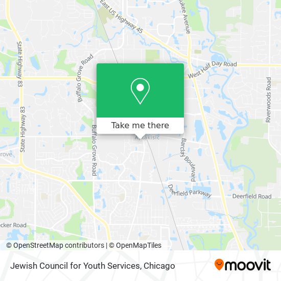 Mapa de Jewish Council for Youth Services