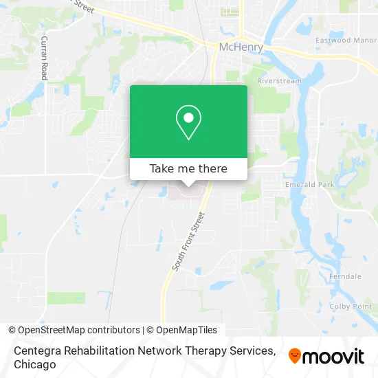 Centegra Rehabilitation Network Therapy Services map