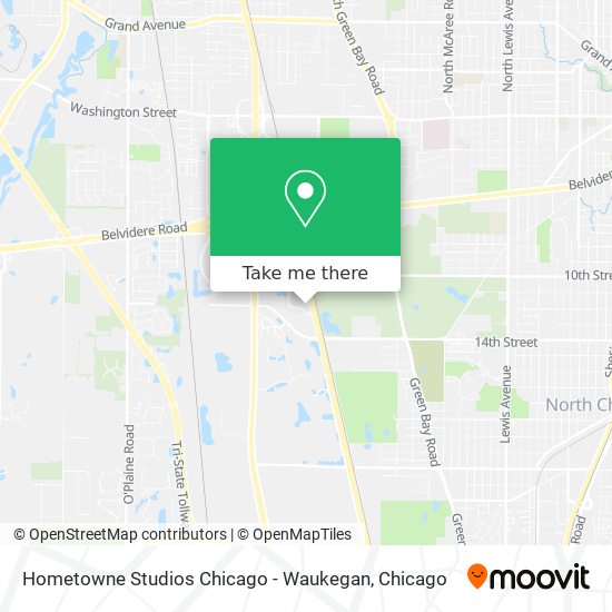 Hometowne Studios Chicago - Waukegan map