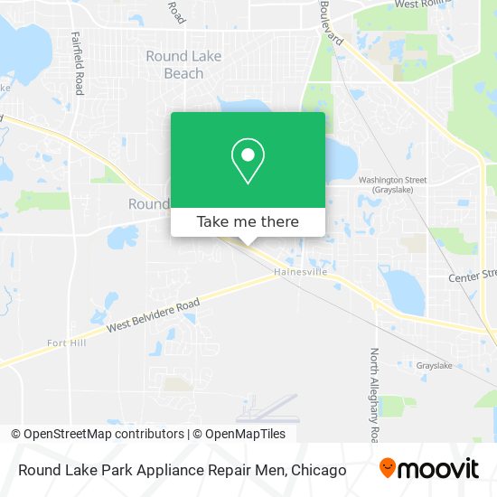 Round Lake Park Appliance Repair Men map