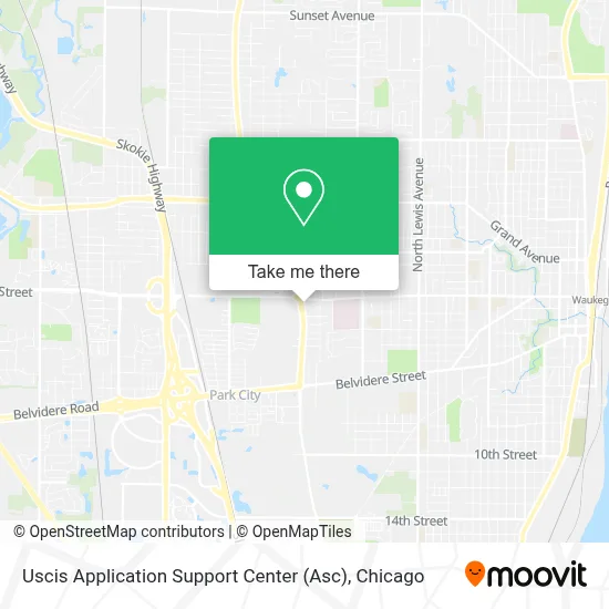 Uscis Application Support Center (Asc) map