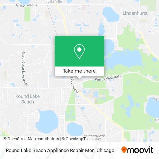 Round Lake Beach Appliance Repair Men map