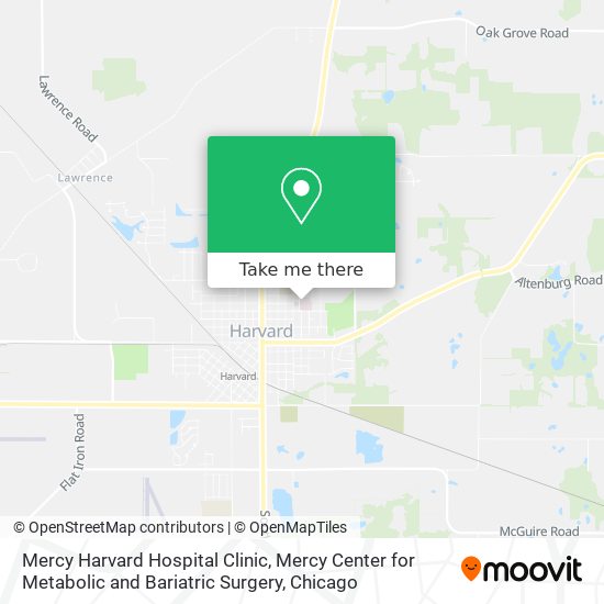Mapa de Mercy Harvard Hospital Clinic, Mercy Center for Metabolic and Bariatric Surgery