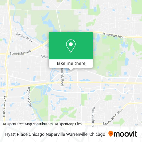 Mapa de Hyatt Place Chicago Naperville Warrenville