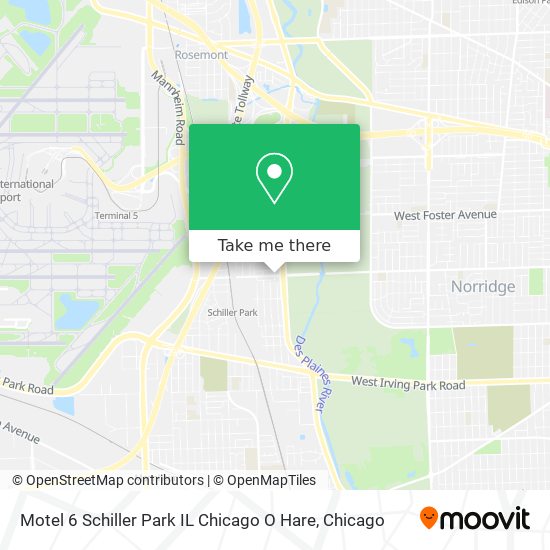 Mapa de Motel 6 Schiller Park IL Chicago O Hare