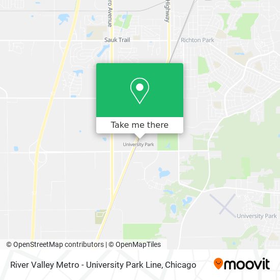 Mapa de River Valley Metro - University Park Line