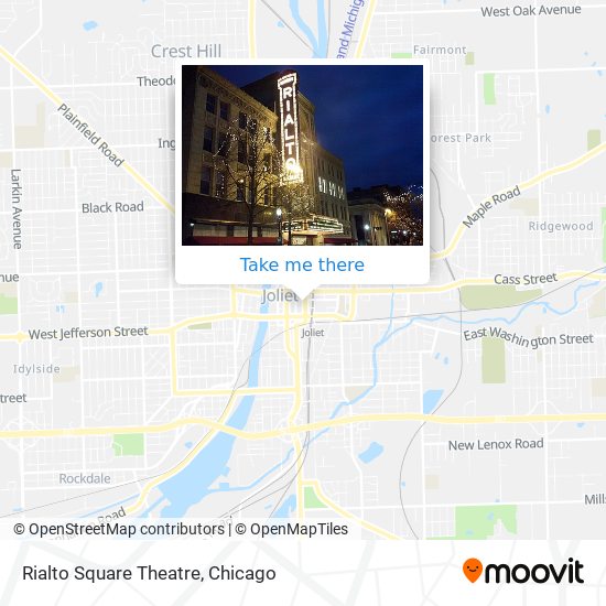 Mapa de Rialto Square Theatre