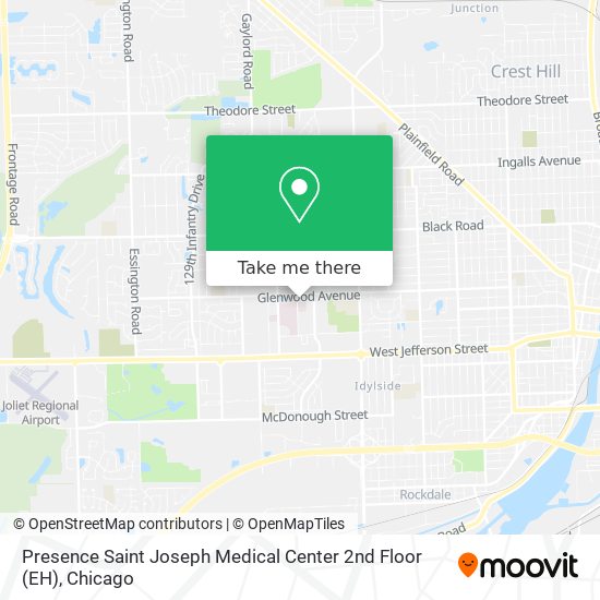 Presence Saint Joseph Medical Center 2nd Floor (EH) map