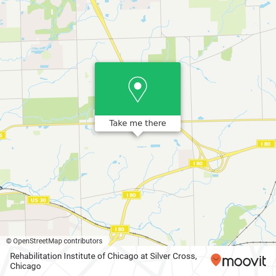 Rehabilitation Institute of Chicago at Silver Cross map