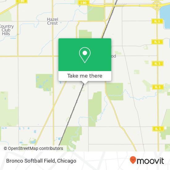 Bronco Softball Field map