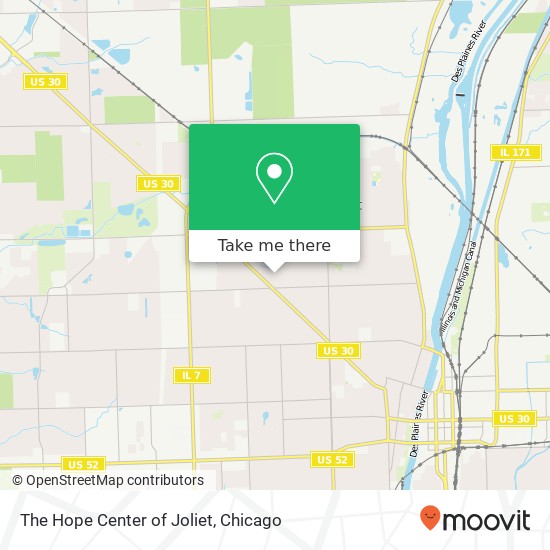 The Hope Center of Joliet map